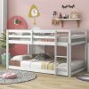 Floor Bunk Bed, White