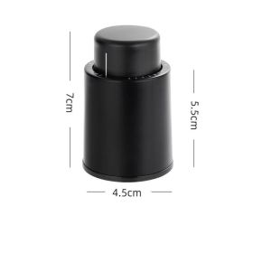 Wine Bottle Stoppers, Real Vacuum Wine Stoppers, Reusable Wine Preserver, Wine Corks Keep Fresh, Best Gifts For Wine Lovers For Christmas Gifts (Color: Black)