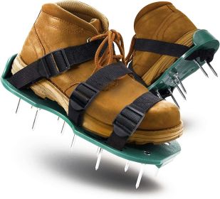 Lawn Aerator Shoes, Metal Spike Sandals For Aerating Lawn Soil, One-Size-Fits-All, Pre-Assembled Grass Aerator Tools For Yard Lawn (Option: CDX2101G)