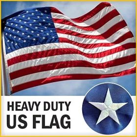 American Flag 3x5Ft Heavy Duty Grommets Outdoor All Weather US Flags USA Country (Option: Flag)